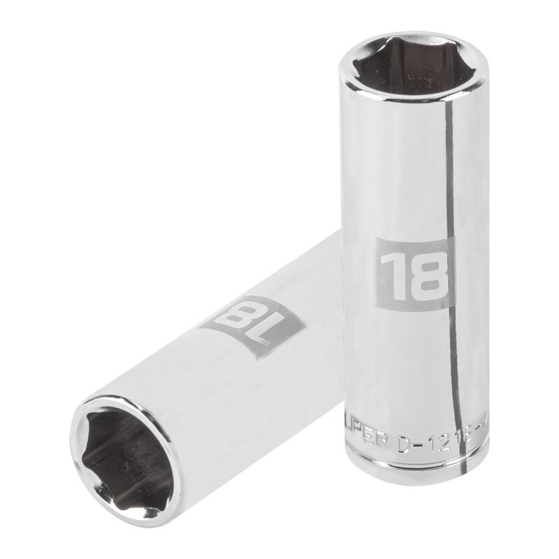 D-1218-ML.jpg Código: 13358 Dado largo de 18 mm, 6 puntas, cuadro 1/2', Truper D-1218-ML