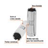 Código: 13359 Dado largo de 19 mm, 6 puntas, cuadro 1/2', Truper D-1219-ML