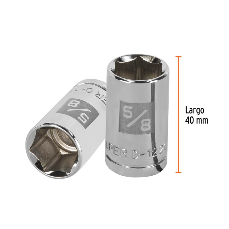Código: 13234 Dado de 5/8', 6 puntas, cuadro 1/2', Truper D-1220-H