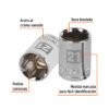 Código: 13271 Dado de 21 mm, 6 puntas, cuadro 1/2', Truper D-1221-M