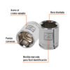 Código: 13273 Dado de 23 mm, 6 puntas, cuadro 1/2', Truper D-1223-M