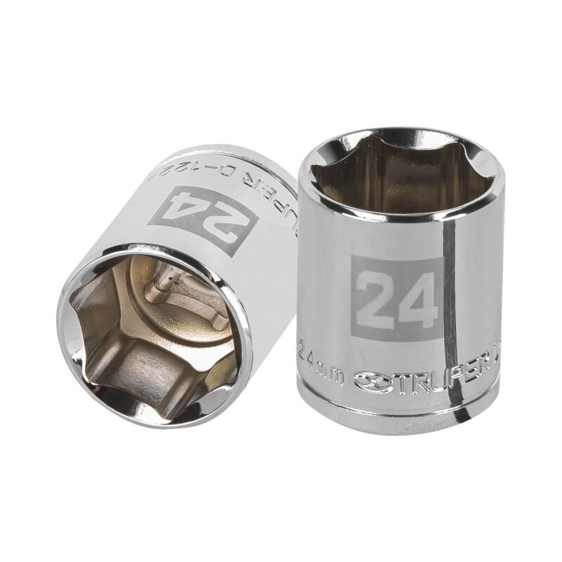 D-1224-M.jpg Código: 13274 Dado de 24 mm, 6 puntas, cuadro 1/2', Truper D-1224-M
