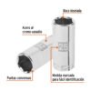 Código: 101013 Dado largo de 25 mm, 6 puntas, cuadro 1/2', Truper D-1225-ML