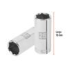 Código: 101013 Dado largo de 25 mm, 6 puntas, cuadro 1/2', Truper D-1225-ML