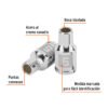 Código: 100974 Dado de 5 mm, 12 puntas, cuadro 1/4', Truper D-1405-BM