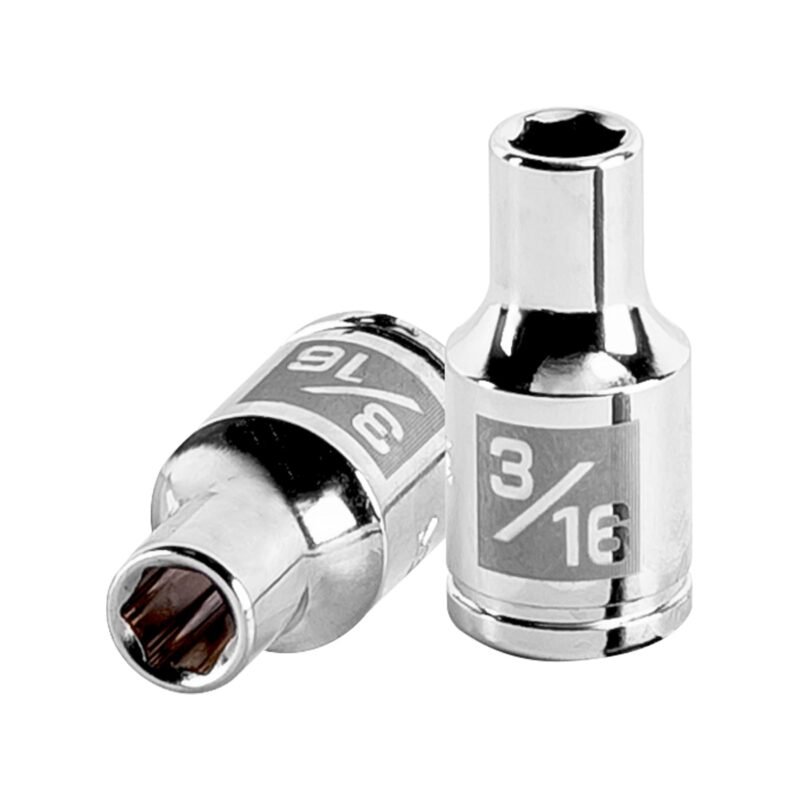 D-1406.jpg Código: 13154 Dado de 3/16', 6 puntas, cuadro 1/4', Truper D-1406