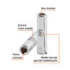 Código: 13201 Dado largo de 7 mm, 6 puntas, cuadro 1/4', Truper D-1407-LM
