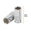 Código: 100980 Dado de 8 mm, 12 puntas, cuadro 1/4', Truper D-1408-BM