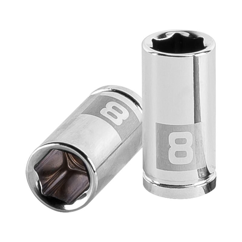 D-1408-M.jpg Código: 13170 Dado de 8 mm, 6 puntas, cuadro 1/4', Truper D-1408-M