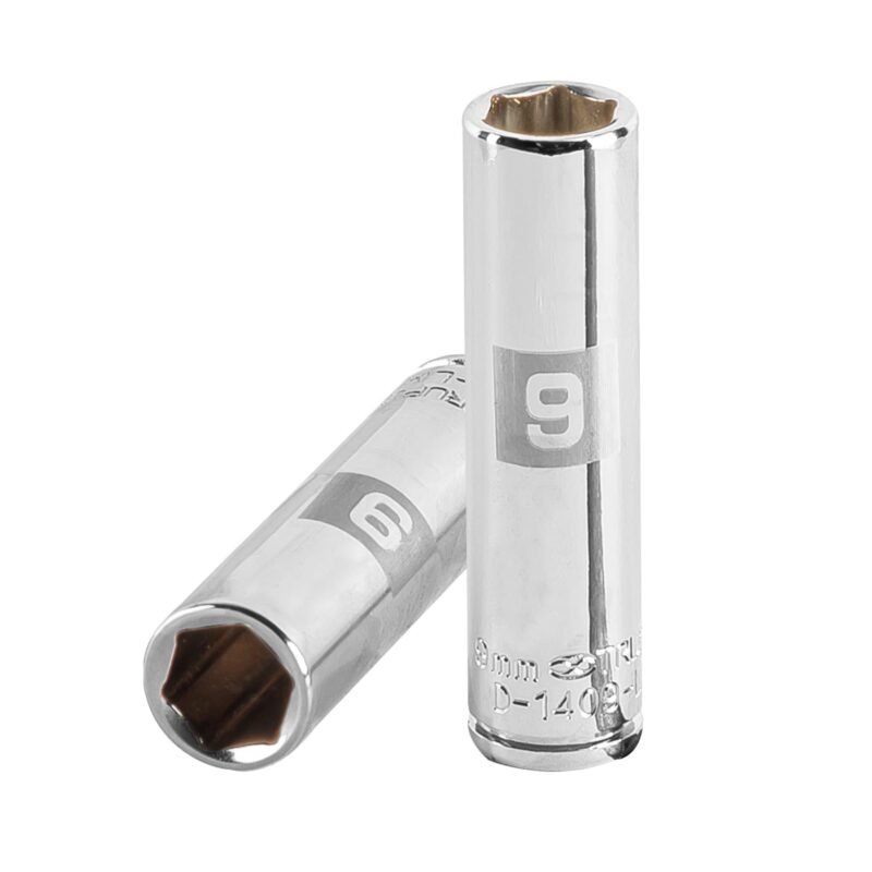 D-1409-LM.jpg Código: 13203 Dado largo de 9 mm, 6 puntas, cuadro 1/4', Truper D-1409-LM