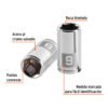 Código: 13171 Dado de 9 mm, 6 puntas, cuadro 1/4', Truper D-1409-M
