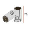 Código: 100982 Dado de 10 mm, 12 puntas, cuadro 1/4', Truper D-1410-BM