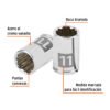 Código: 100984 Dado de 11 mm, 12 puntas, cuadro 1/4', Truper D-1411-BM