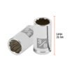 Código: 100961 Dado de 3/8', 12 puntas, cuadro 1/4', Truper D-1412-B