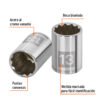 Código: 100987 Dado de 13 mm, 12 puntas, cuadro 1/4', Truper D-1413-BM