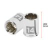 Código: 100953 Dado de 14 mm, 12 puntas, cuadro 1/4', Truper D-1414-BM