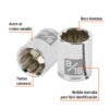 Código: 100965 Dado de 9/16', 12 puntas, cuadro 1/4', Truper D-1418-B