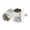 Código: 100965 Dado de 9/16', 12 puntas, cuadro 1/4', Truper D-1418-B