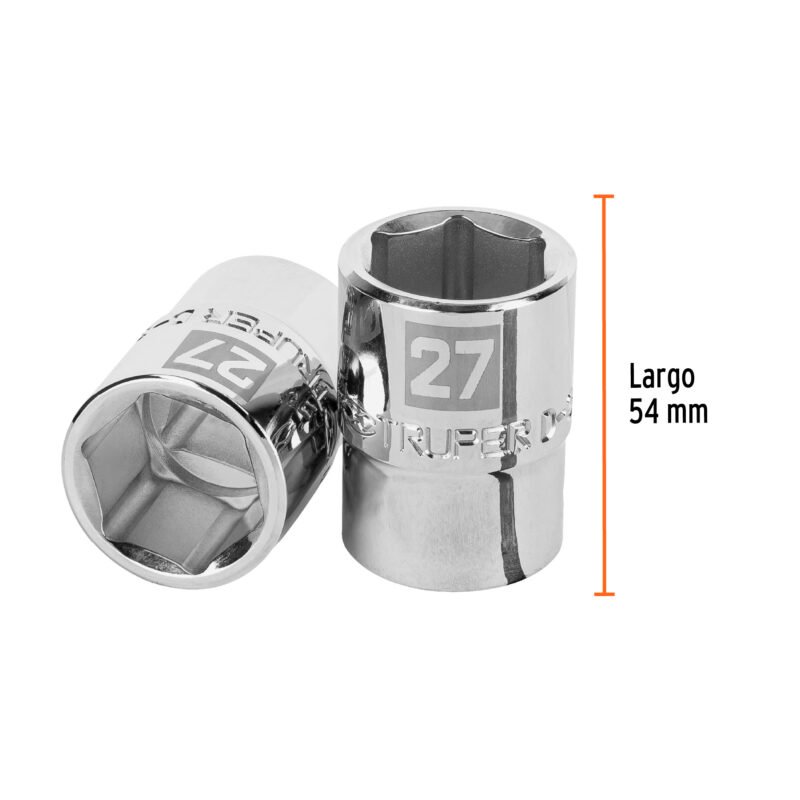 D-3427-MFC2.jpg Código: 14975 Dado de 27 mm, 6 puntas, cuadro 3/4', Truper D-3427-M