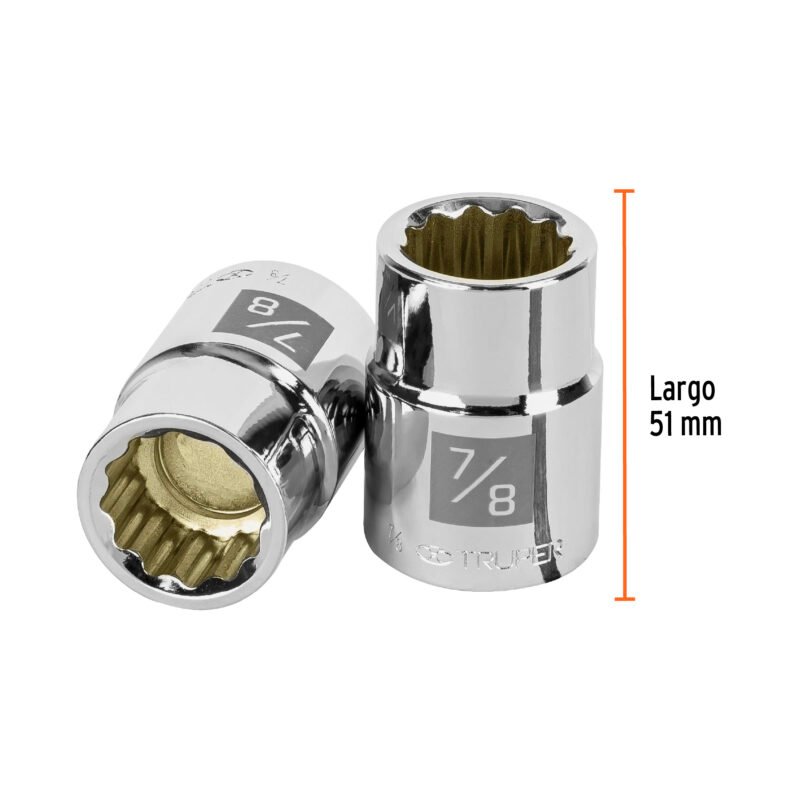 D-3428FC2.jpg Código: 13852 Dado de 7/8', 12 puntas, cuadro 3/4', Truper D-3428