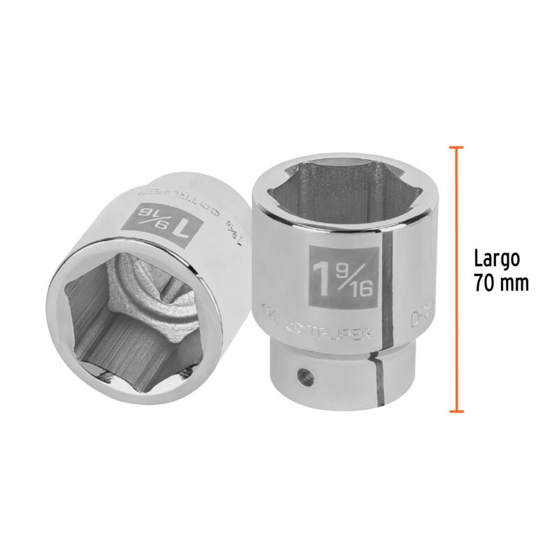 D-3450-HFC2.jpg Código: 13833 Dado de 1-9/16', 6 puntas, cuadro 3/4', Truper D-3450-H