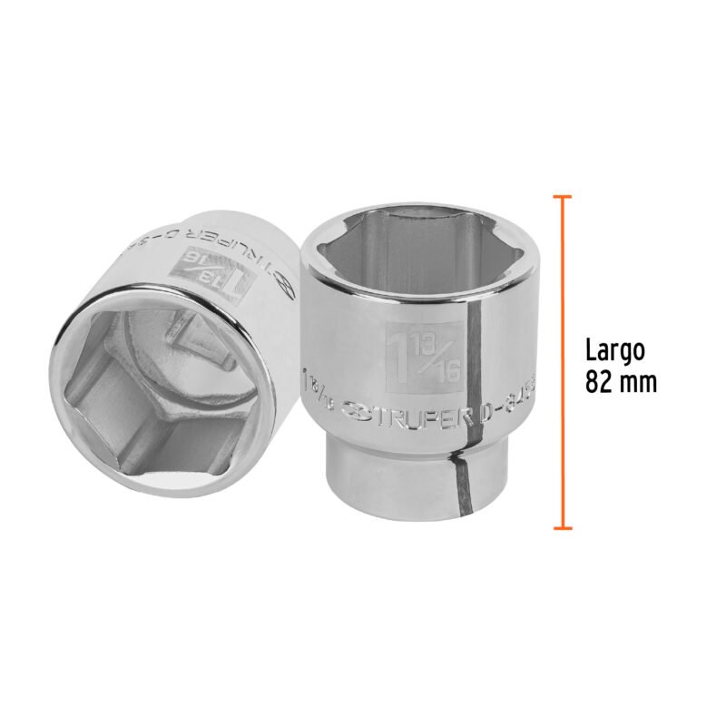 D-3458-HFC2.jpg Código: 13837 Dado de 1-13/16', 6 puntas, cuadro 3/4', Truper D-3458-H