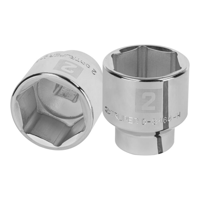 D-3464-H.jpg Código: 13840 Dado de 2', 6 puntas, cuadro 3/4', Truper D-3464-H