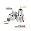 Código: 100996 Dado de 6 mm, 12 puntas, cuadro 3/8', Truper D-3806-M