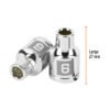 Código: 100996 Dado de 6 mm, 12 puntas, cuadro 3/8', Truper D-3806-M