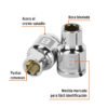 Código: 13672 Dado de 8 mm, 6 puntas, cuadro 3/8', Truper D-3808-HM