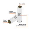 Código: 13773 Dado largo de 13 mm, 6 puntas, cuadro 3/8', Truper D-3813-HM-L