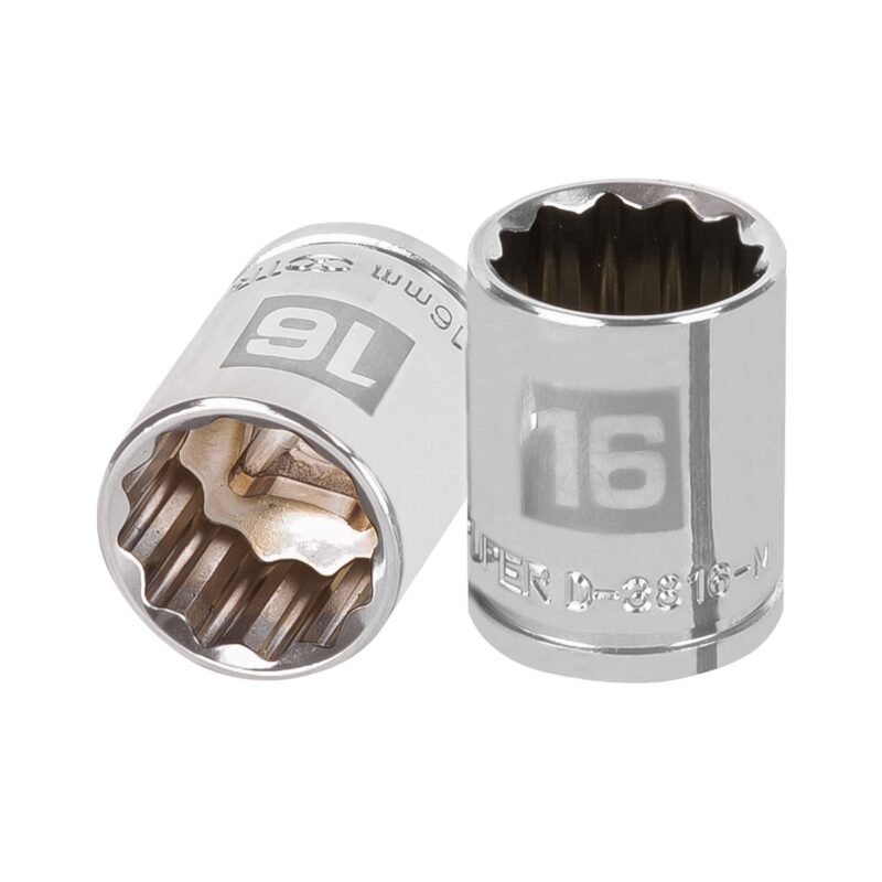 D-3816-M.jpg Código: 13636 Dado de 16 mm, 12 puntas, cuadro 3/8', Truper D-3816-M