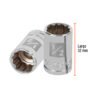 Código: 13584 Dado de 1/2', 12 puntas, cuadro 3/8', Truper D-3816