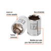 Código: 13681 Dado de 17 mm, 6 puntas, cuadro 3/8', Truper D-3817-HM
