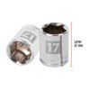 Código: 13681 Dado de 17 mm, 6 puntas, cuadro 3/8', Truper D-3817-HM