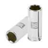 Código: 13778 Dado largo de 18 mm, 6 puntas, cuadro 3/8', Truper D-3818-HM-L