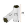 Código: 13778 Dado largo de 18 mm, 6 puntas, cuadro 3/8', Truper D-3818-HM-L