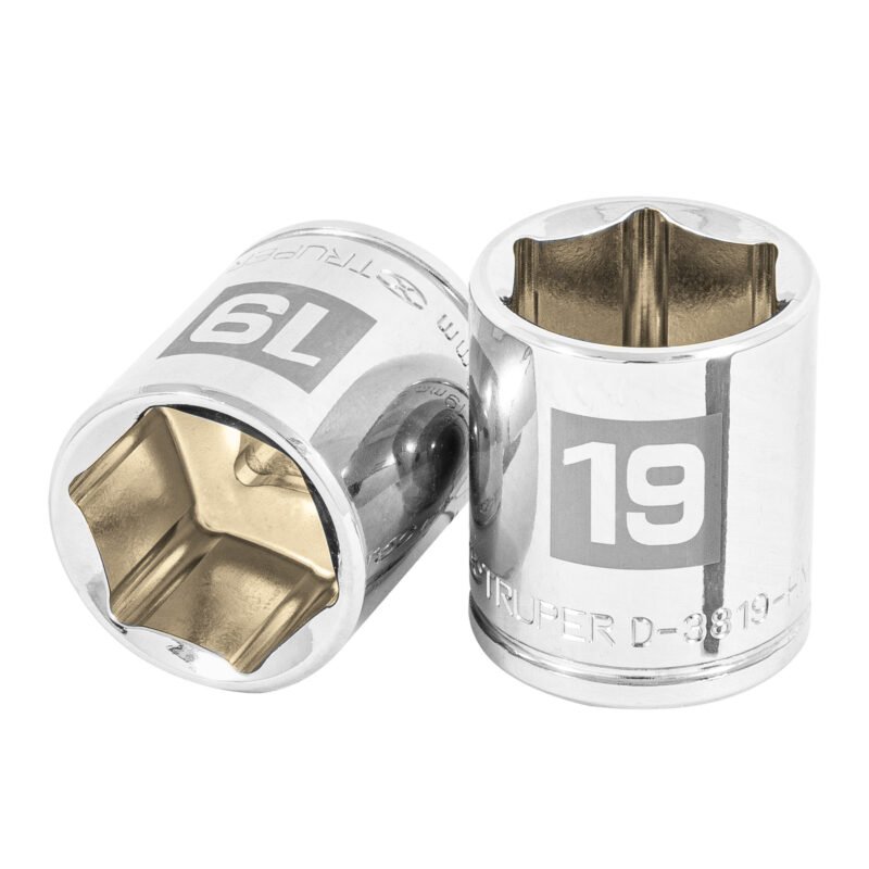 D-3819-HM.jpg Código: 13683 Dado de 19 mm, 6 puntas, cuadro 3/8', Truper D-3819-HM