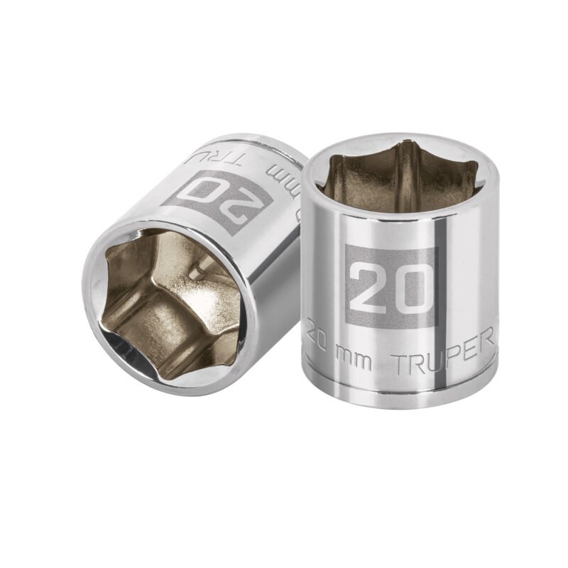 D-3820-HM.jpg Código: 13684 Dado de 20 mm, 6 puntas, cuadro 3/8', Truper D-3820-HM