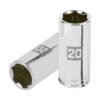 Código: 100995 Dado largo de 20 mm, 6 puntas, cuadro 3/8', Truper D-3820-HM-L