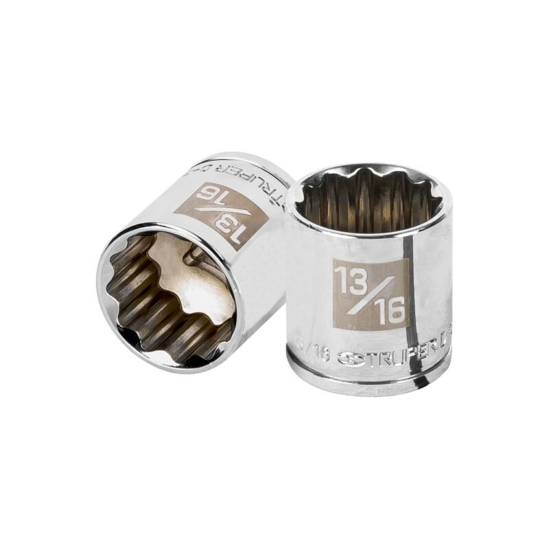 D-3826.jpg Código: 13589 Dado de 13/16', 12 puntas, cuadro 3/8', Truper D-3826