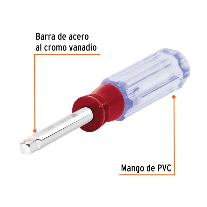 D-4769FC1.jpg Código: 13221 Desarmador de 7' para dados cuadro 1/4', Truper D-4769