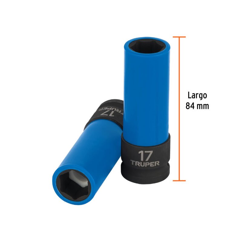 D-7317-MLPDFC2.jpg Código: 100930 Dado largo impacto prot. plást. 17 mm, 6 puntas, cuadro 1/2' D-7317-MLPD
