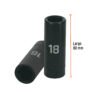Código: 12430 Dado largo cuadro 1/2' de impacto 6 puntas de 18 mm, Truper D-7318-ML