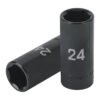 Código: 100923 Dado largo impacto de 24 mm, 6 puntas, cuadro 1/2', Truper D-7324-ML