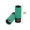 Código: 100929 Dado largo impacto prot. plást. 7/8', 6 puntas, cuadro 1/2' D-7328-HLPD
