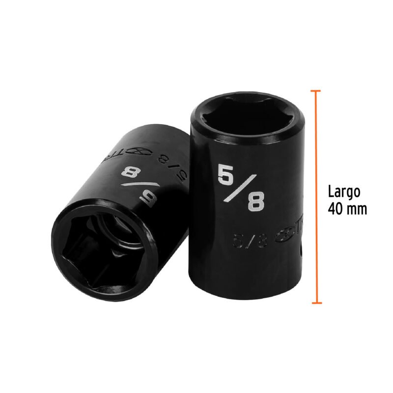 Código: 13379 Dado de impacto de 5/8', 6 puntas cuadro 1/2', Truper D-7420-H