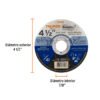 Código: 11635 Disco Tipo 41 de 4-1/2' x 1 mm corte fino acero inox, Sable DICOF-4510I