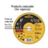 Código: 22347 Disco Tipo 41 de 9' x 2 mm corte fino de metal, Pretul DICOF-9020P