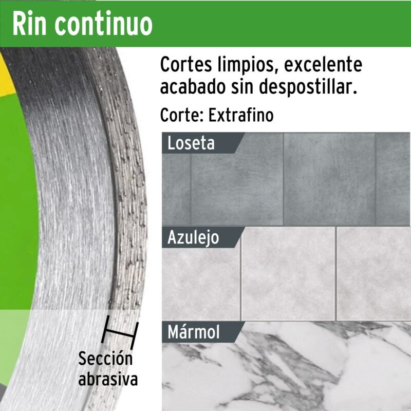 DID-140PFC2.jpg Código: 21001 Disco de diamante de 4' x 1.8 mm, rin continuo, PRETUL DID-140P